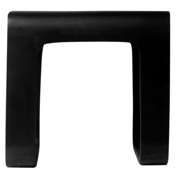 Alfi brand Solid Surface Resin Bathroom / Shower Stool, Seat Weight Capacity: 330 lbs, Black Matte Front View