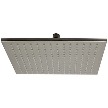 Alfi brand 12'' Square Multi Color LED Rain Shower Head, 11-3/4'' W x 11-3/4'' D x 3/8'' H, Brushed Nickel, Product View