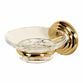 Embassy Series Glass Soap Dish with Wall Mounted Holder