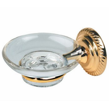 Alno Regency Series Glass Soap Dish with Wall Mounted Holder