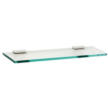 Alno Arch Series 18" Glass Shelf with Brackets, Polished Chrome