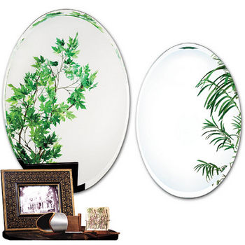 Alno Framless Oval Tapered Bevel Bathroom Mirror