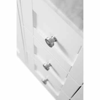 Ancerre Designs Maili 48'' White / Italian Carrara Top - Close - Up-Drawers View 2