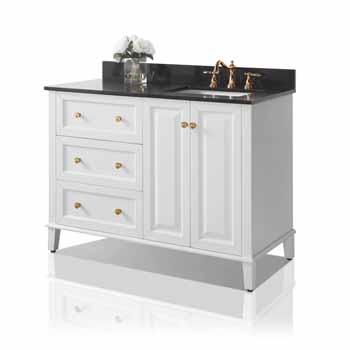 Ancerre Designs Hannah Right Sink / Gold Hardware - Angle View