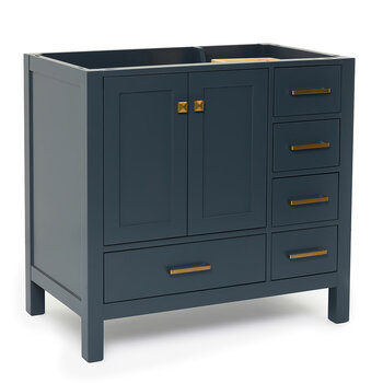 ARIEL Cambridge Collection 36'' Midnight Blue Left Angle Closed View