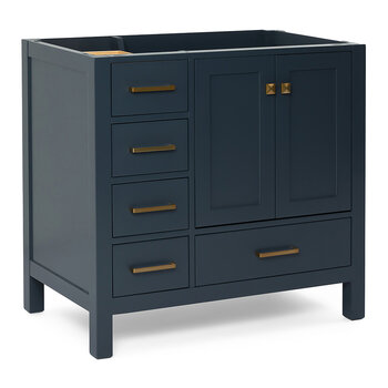 ARIEL Cambridge Collection 36'' Midnight Blue Right Angle Closed View