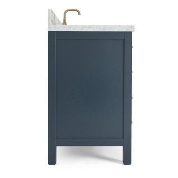 ARIEL Cambridge Collection 37'' Midnight Blue Right Offset Sink Side View
