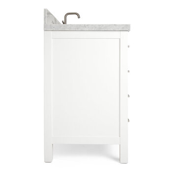 ARIEL Cambridge Collection 37'' White Right Offset Sink Side View