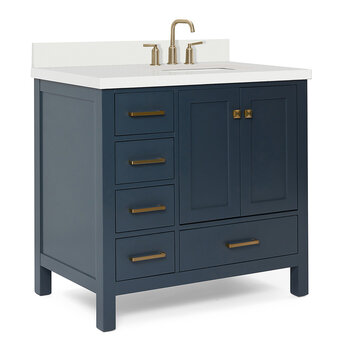 ARIEL Cambridge Collection 37'' Midnight Blue Angle Closed View