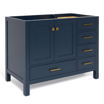 ARIEL Cambridge Collection 42'' Midnight Blue Left Angle Closed View