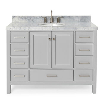 ARIEL Cambridge Collection 49'' Grey Oval Sink Vanity