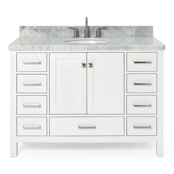 ARIEL Cambridge Collection 49'' White Oval Sink Vanity