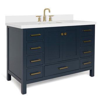ARIEL Cambridge Collection 49'' Midnight Blue Angle Closed View