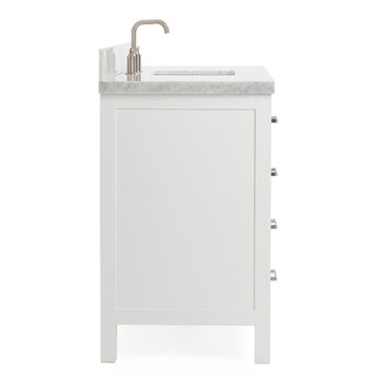 ARIEL Cambridge Collection 55'' White Rectangle Sink Side View