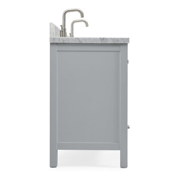 ARIEL Cambridge Collection 61'' Grey Oval Sinks Side View
