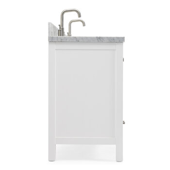 ARIEL Cambridge Collection 61'' White Oval Sinks Side View