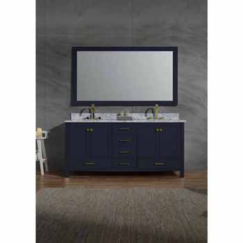 ARIEL Cambridge Collection 73'' Midnight Blue Rectangle Sinks Vanity