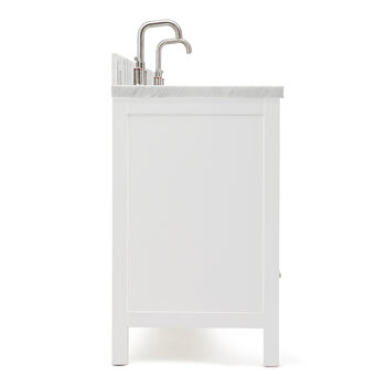 ARIEL Cambridge Collection 73'' White Oval Sinks Side View