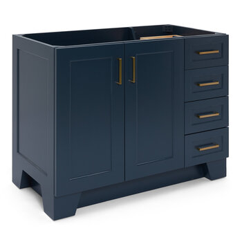 ARIEL Taylor Collection 42'' Midnight Blue Left Angle Closed View