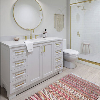 ARIEL Taylor 55'' W Single Sink Bath Vanity with Rectangle Sink and White Quartz Countertop