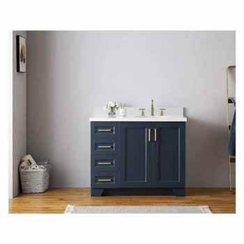ARIEL Taylor Collection 43'' Midnight Blue Right Offset Sink Oval