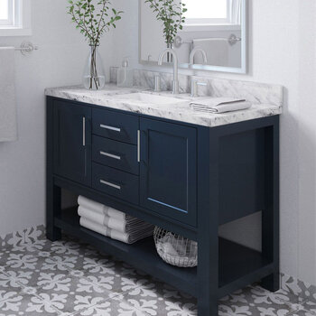 Ariel Bayhill 42 in. W Bath Vanity Cabinet Only in Midnight Blue