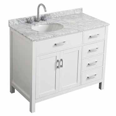 left side sink bathroom vanity