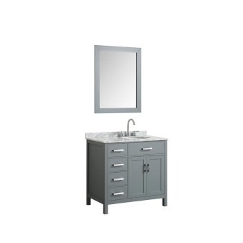 37" Grey Right Oval Sink Product View
