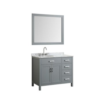 43" Grey Left Oval Sink Product View