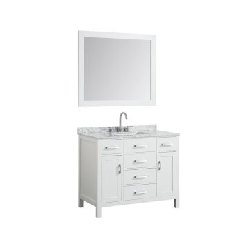 43" White Rectangle Sink Product View