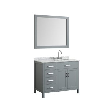 43" Grey Right Oval Sink Product View