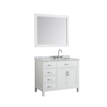 43" White Right Oval Sink Product View