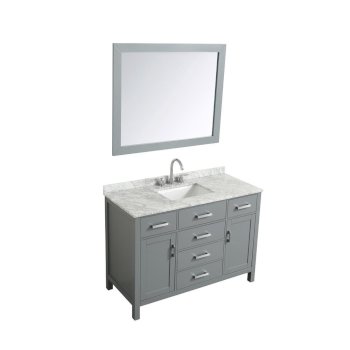 49" Grey Rectangle Sink Product Angle View