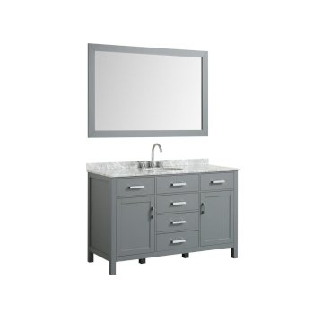 55" Grey Oval Sink Product View