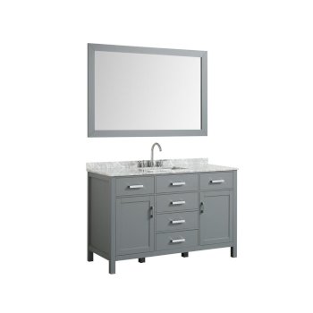 55" Grey Rectangle Sink Product View