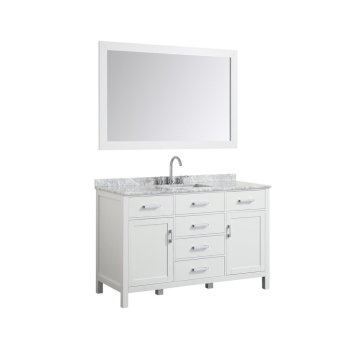 55" White Rectangle Sink Product View