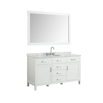 61" White Oval Sink Product View