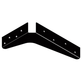 Best Brackets USA Made ADA Shelf Support Standard Steel Bracket 5" D x 8" H in Black, Sold As 10-Piece