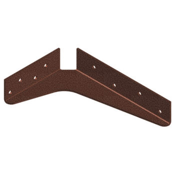 Best Brackets Imported ADA Shelf Support Standard Steel Bracket 5" D x 8" H in Copper, Sold As 10-Piece