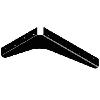 Best Brackets USA Made ADA Shelf Support Standard Steel Bracket 8" D x 12" H in Black, Sold As 10-Piece