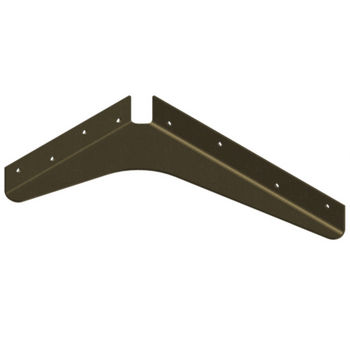 Best Brackets Imported ADA Shelf Support Standard Steel Bracket 8" D x 12" H in Brown, Sold As 10-Piece