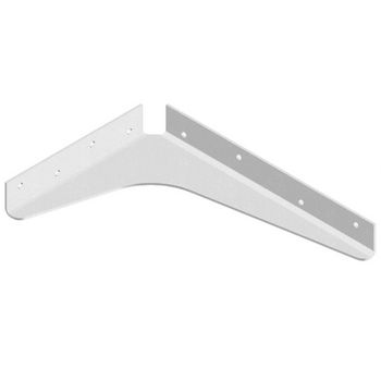 Best Brackets USA Made ADA Shelf Support Standard Steel Bracket 8" D x 12" H in White, Sold As 10-Piece