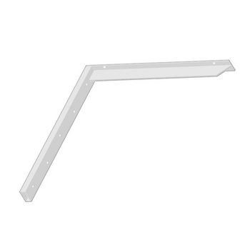 Best Brackets Imported Hybrid (1.5 Version) "T" Bracket with 18" Support Arm in White, Sold As Pair