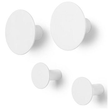 Wall Hooks 4pk in Lily White Display View