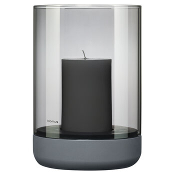 Blomus Calma Collection Hurricane Lamp Large Steel Grey, Product View