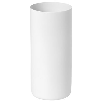 Blomus Modo Collection Bathroom Countertop Freestanding Tumbler in White Titanium-Coated Steel, Product View