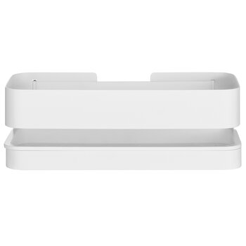 Blomus Nexio Collection Modern Stainless Steel Small Shower Shelf in White, Product View