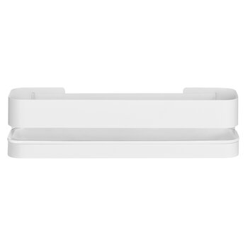 Blomus Nexio Collection Modern Stainless Steel Large Shower Shelf in White, Product View