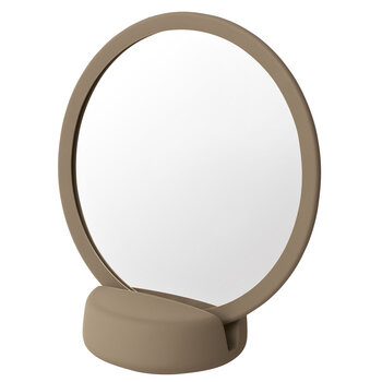 Blomus Sono Collection Vanity Mirror with 5x Magnification and Holder in Tan, Product View