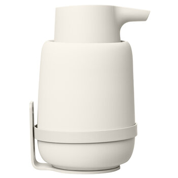 Blomus Sono Collection Wall Adapter For Sono Soap Dispenser / Tumbler in Moonbeam, in Use with Wall Adapter View
